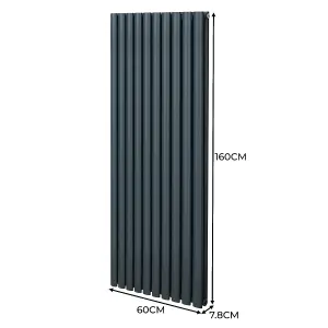 Oval Radiator - 1600 x 600mm - Anthracite