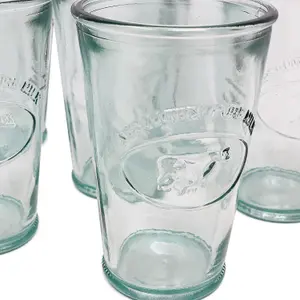 Recycled Glass Creative Entertaining Kitchen Dining Set of 6 Absolute Milk Tumblers 300ml