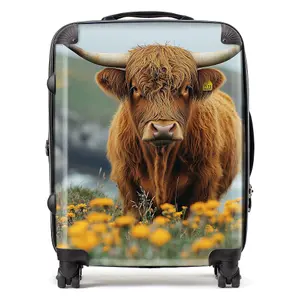 Highland Cow By The Coast Suitcase - Large