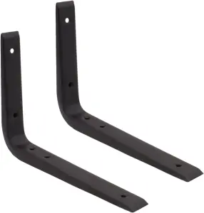 EAI - Strong Shelf Bracket - 200 x 150mm - Black - Pack of 2