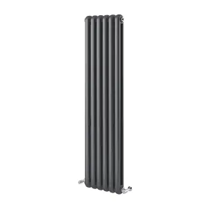 Estelle Grey Vertical Column Radiator - 1500x380mm