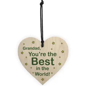 Best Grandad Gifts Wood Heart Fathers Day Birthday Gift For Grandparent Keepsake