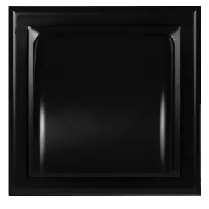 AirTech-UK Cowl Gravity Flap Wall Non-Return Valve Cowl Duct Cover Air Vent Black-100mm