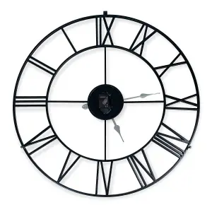 76cm x 76cm Large Roman Iron Wall Clock