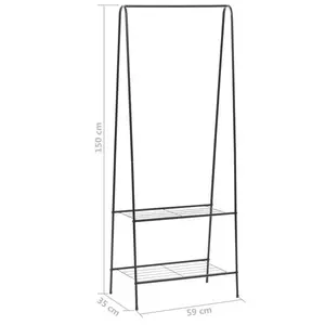 Caples Steel Clothes Rack Black