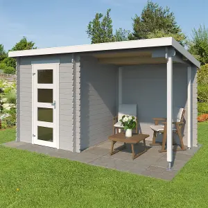 Lasita Osland Jelle 175 PLUS Log Cabin with Veranda - 3.7m x 1.7m - Summer House