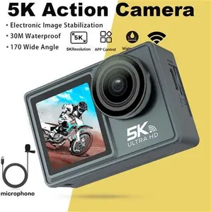 2024 NEW Action Camera 5K 4K 60FPS Wifi Anti-Shake Dual Screen 170° Wide Angle 30m Waterproof Sport