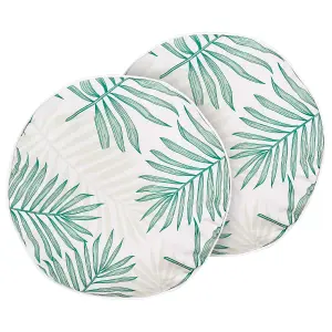 Set of 2 Outdoor Cushions POGGIO Green