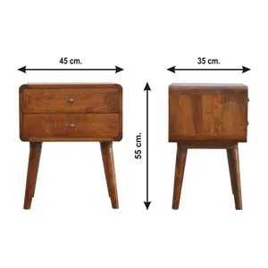 Firger 2 Drawer Bedside Table