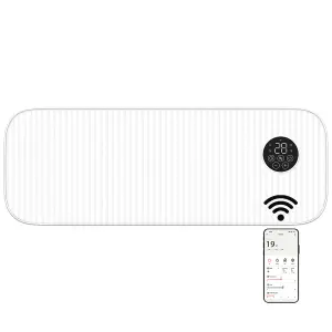 MYLEK Overdoor White Air Curtain Heater Fan 2000W, Smart WIFI App Or Remote Control 2kw