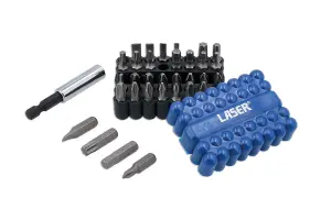 Laser Tools 8316 33pc Power Bit Set JIS Phillips, Flat, PZ, Hex & Torx