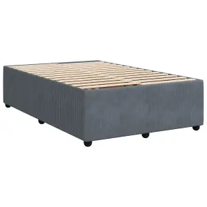 Berkfield Bed Frame without Mattress Dark Grey 120x200 cm Velvet