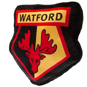 Watford FC Crest Filled Cushion Black/Red (One Size)