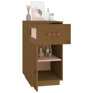 Berkfield Desk Cabinet Honey Brown 40x50x75 cm Solid Wood Pine