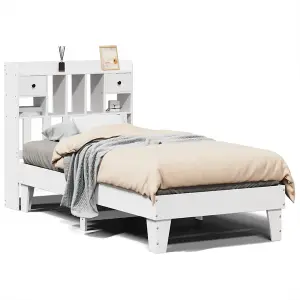 Berkfield Bed Frame without Mattress White 90x190 cm Single Solid Wood Pine