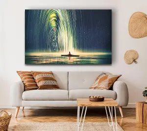 Water Jets Entry Canvas Print Wall Art - Medium 20 x 32 Inches