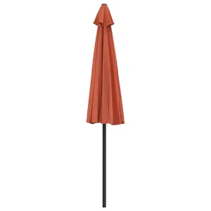 Berkfield Balcony Parasol with Aluminium Pole Terracotta 270x135x245 cm Half