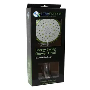 Water Saving Showerhead - Green Dial with 5 Spray Patterns Function Setting