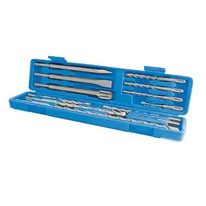 12 Piece SDS Plus Masonry Drill & Steel Set Drill Chisel Stone Concrete Brick