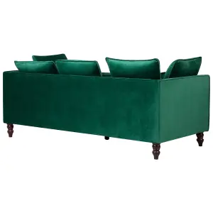 3 Seater Velvet Sofa Emerald Green FENSTAD