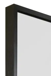 MirrorOutlet The Artus Black Aluminium Edged Wall Mirror 150CM X 60CM