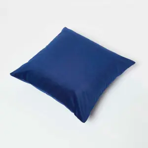 Homescapes Navy Velvet Cushion, 45 x 45 cm