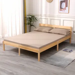 Solid Wooden Double Bed Frame - Pine