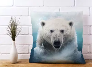 Polar Bear Splashart Cushions 45cm x 45cm