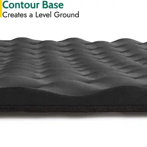 Contour Camping Mat 15mm Thick Sleeping Roll Pad Waterproof Lightweight Black Trail