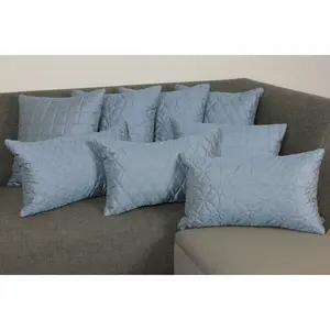 Bloxom Square Throw Pillow Cover Wedgewood Blue / 60 x 60cm