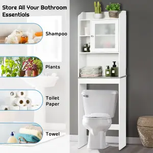 Costway Over-the-Toilet Cabinet w/ Adjustable Shelves