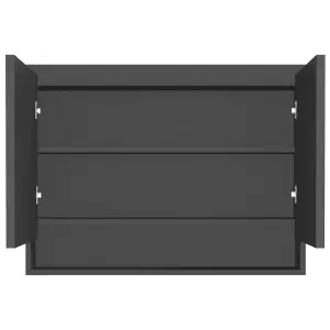 Berkfield Bathroom Mirror Cabinet 80x15x60 cm MDF Anthracite