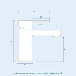 Nes Home Kento Mono Basin Mixer, Bath Mixer, Handset & Waste Matte Black