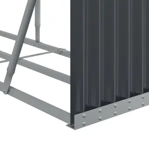 Log Holder Anthracite 234x45x100 cm Galvanised Steel