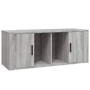 Berkfield TV Cabinet Grey Sonoma 100x35x40 cm Engineered Wood