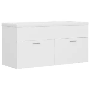 Yamna 1000mm Single Bathroom Vanity with Integrated Ceramic Basin White