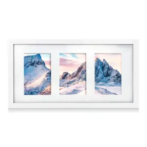 Innoteck Essentials 3 in 1 Matt Wooden Photo Frame - White