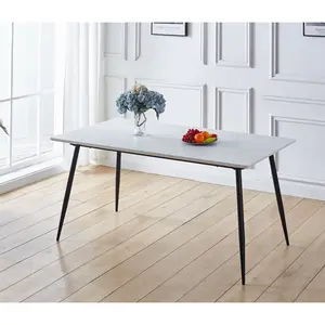 Hinshaw 70" Fixed Table Manufactured Wood Iron Four Leg Dining Table 72.5cm H x 90cm W x 160cm L