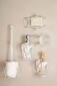 Maison by Premier Dow Clear Acrylic Toilet Brush Holder