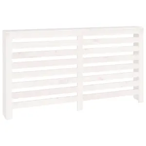 Radiator Cover White 153x19x84 cm Solid Wood Pine