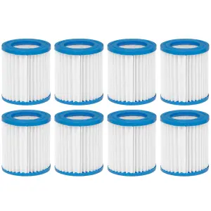 Dellonda Swimming Pool Filter Cartridge, Pack of 8 - DL122