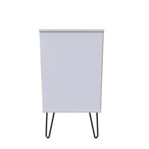 Fuji 6 Drawer Sideboard in Grey Matt & White (Ready Assembled)