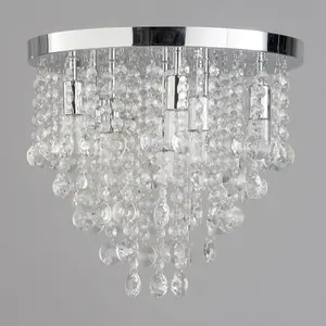 Litecraft Turin Chrome 9 Lamp Bathroom Ceiling Light