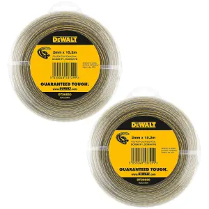 2x Dewalt DT20650-QZ Line Trimmer Wire 2mm 15.2m Dewalt DCM561 DCM561P1 DCM561PB