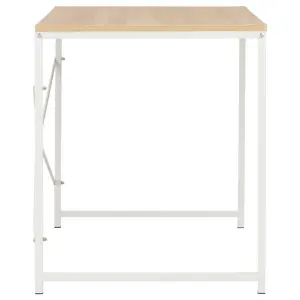 Berkfield Computer Desk White and Oak 120x60x70 cm