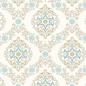 SK Filson Stone Geomtric Damask Wallpaper