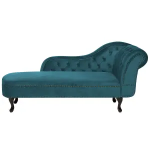 Right Hand Chaise Lounge Velvet Teal NIMES