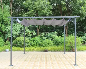 Prague pergola 3.5x3.5m Grey Gazebo