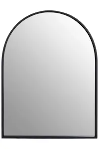 Interiors by Premier Trento Small Black Metal Wall Mirror