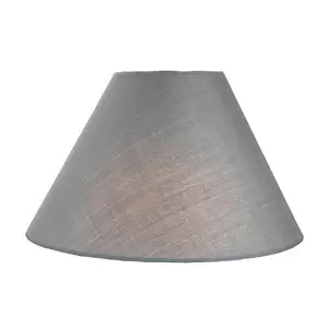 Traditional 12 Grey Cotton Coolie Lampshade Suitable for Table Lamp or Pendant